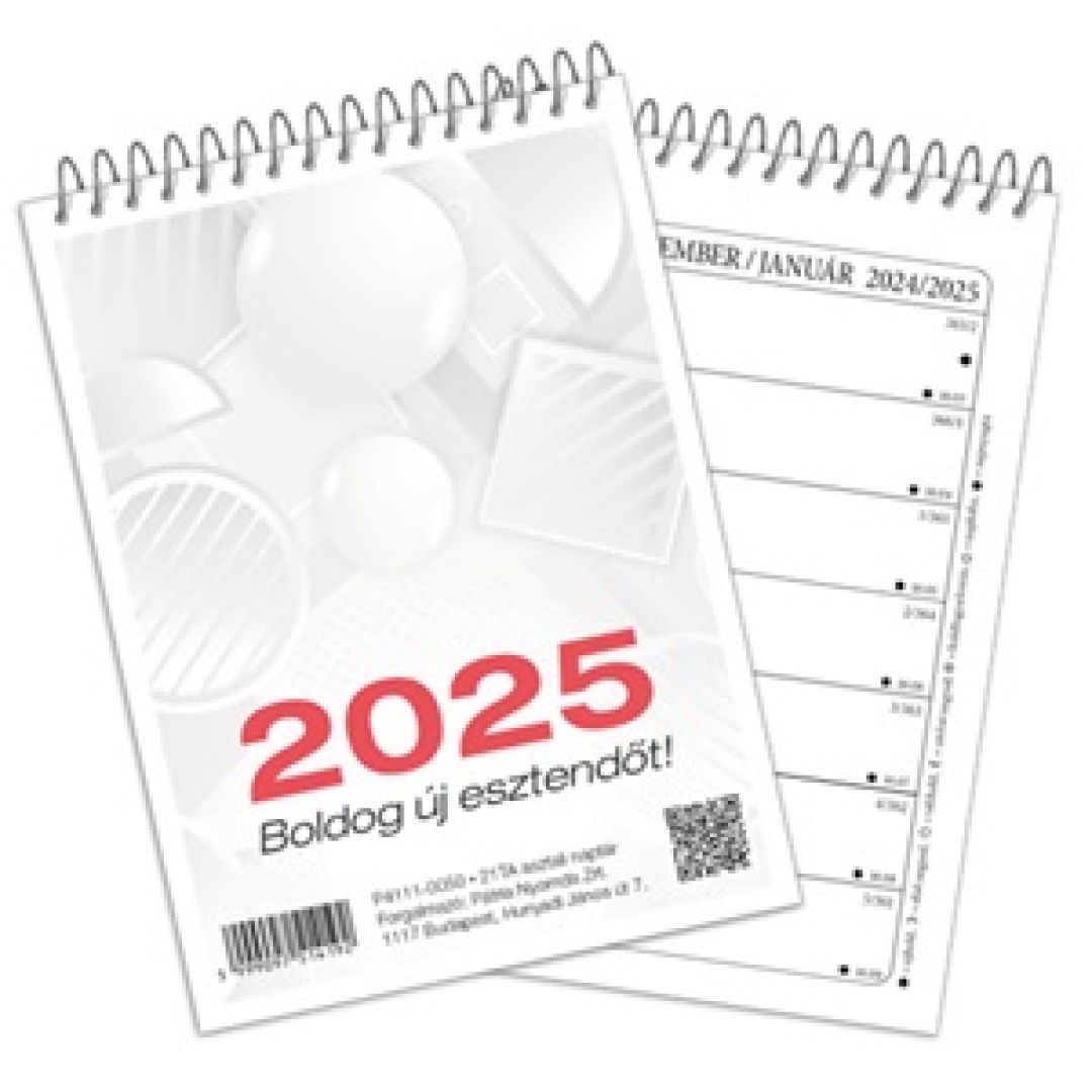 Asztali naptár kicsi 2025 általános (0000050)