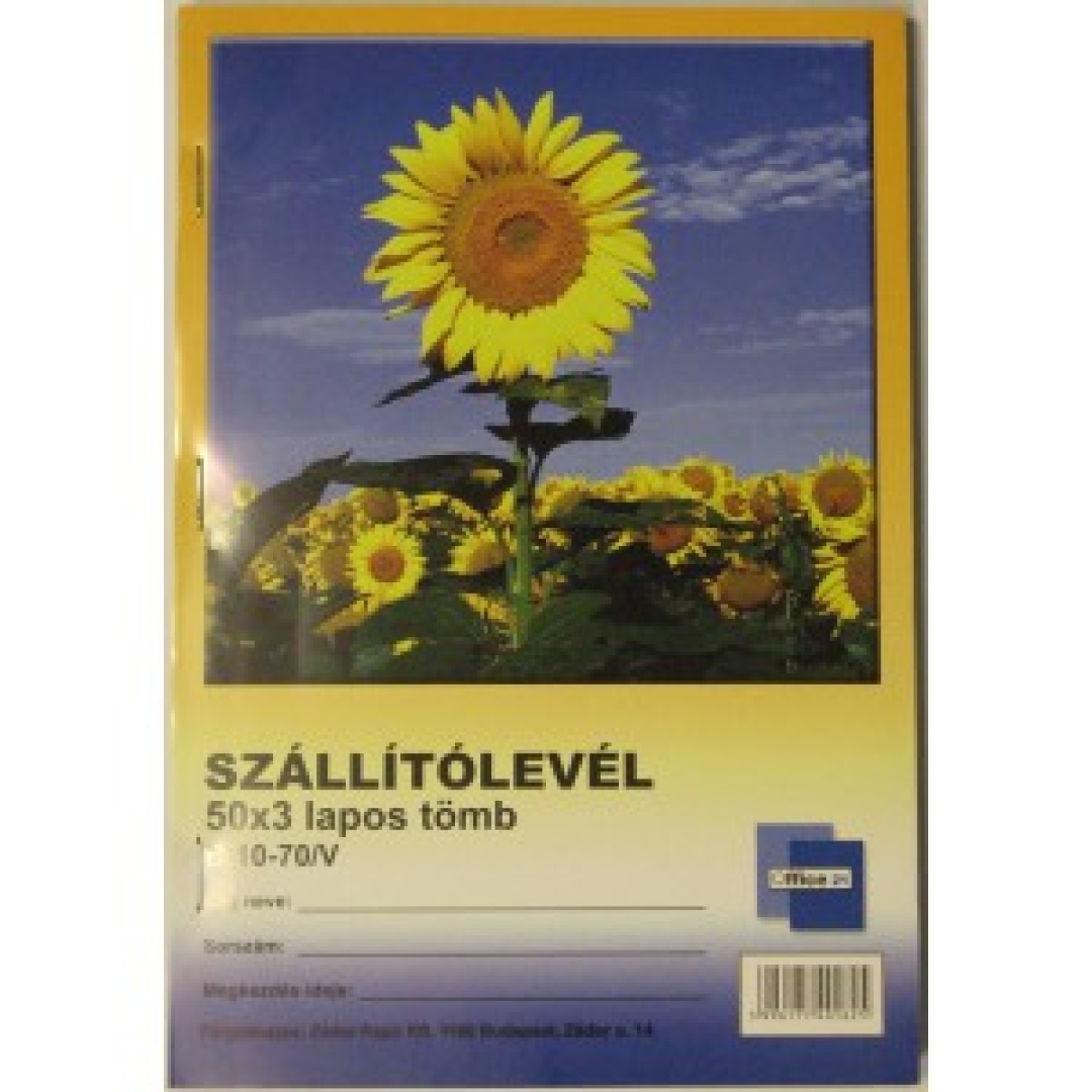 Szállítólevél A/5 (50x3) álló B.10-70/V (0000158)