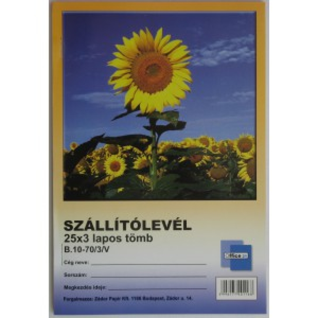 Szállítólevél A/5 (25x3) B.10-70/3/V (0000163)