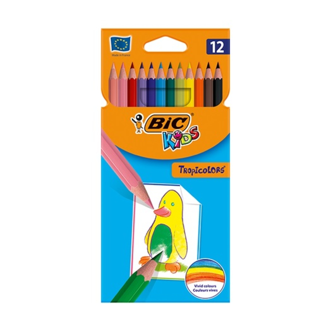 Színes ceruza BIC Kids Tropicolors hatszögletű 12 db/készlet (0000357)