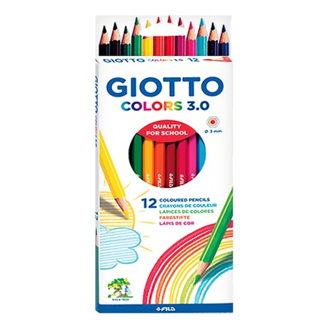 Színes ceruza GIOTTO Colors 3.0 hatszögletű 12 db/készlet (0000365)