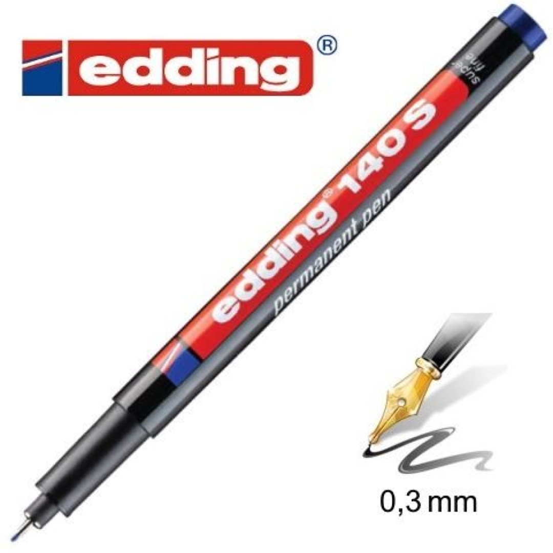 Edding 140 S-es alkoholos filctoll kerek fémhegyű. Írásvastagság 0,3 mm kék (0000383)