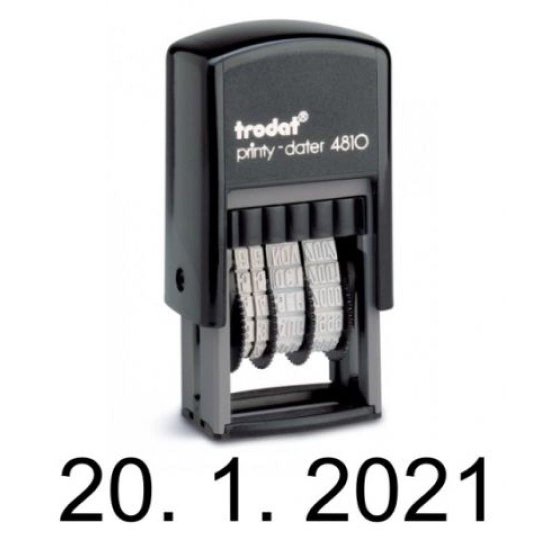 Dátumbélyegző Trodat 4810 mini automata önfestékező fordított ISO (0000463)