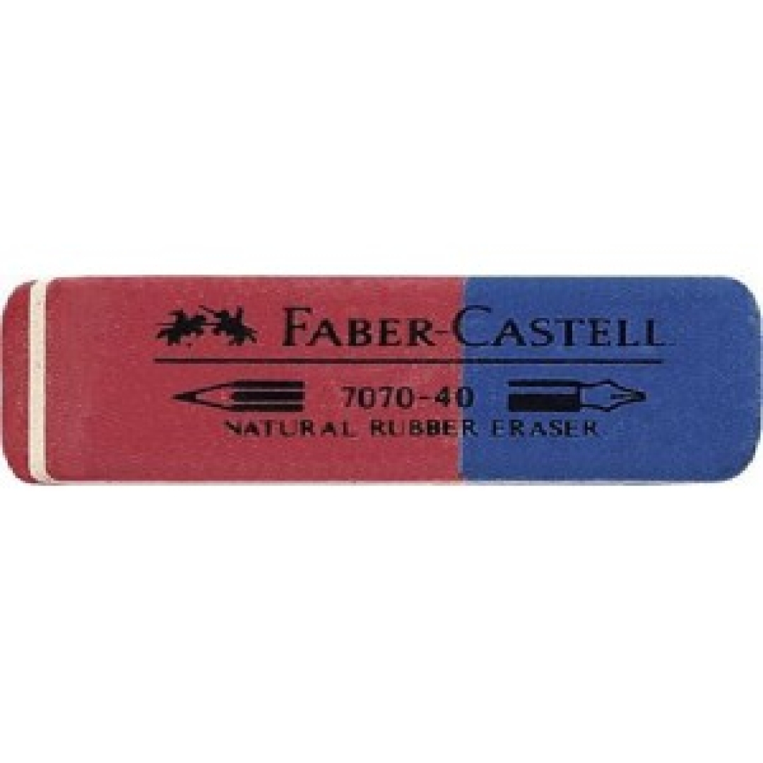 Radír FABER-CASTELL 7070-40 kék-piros kaucsuk (0000492)
