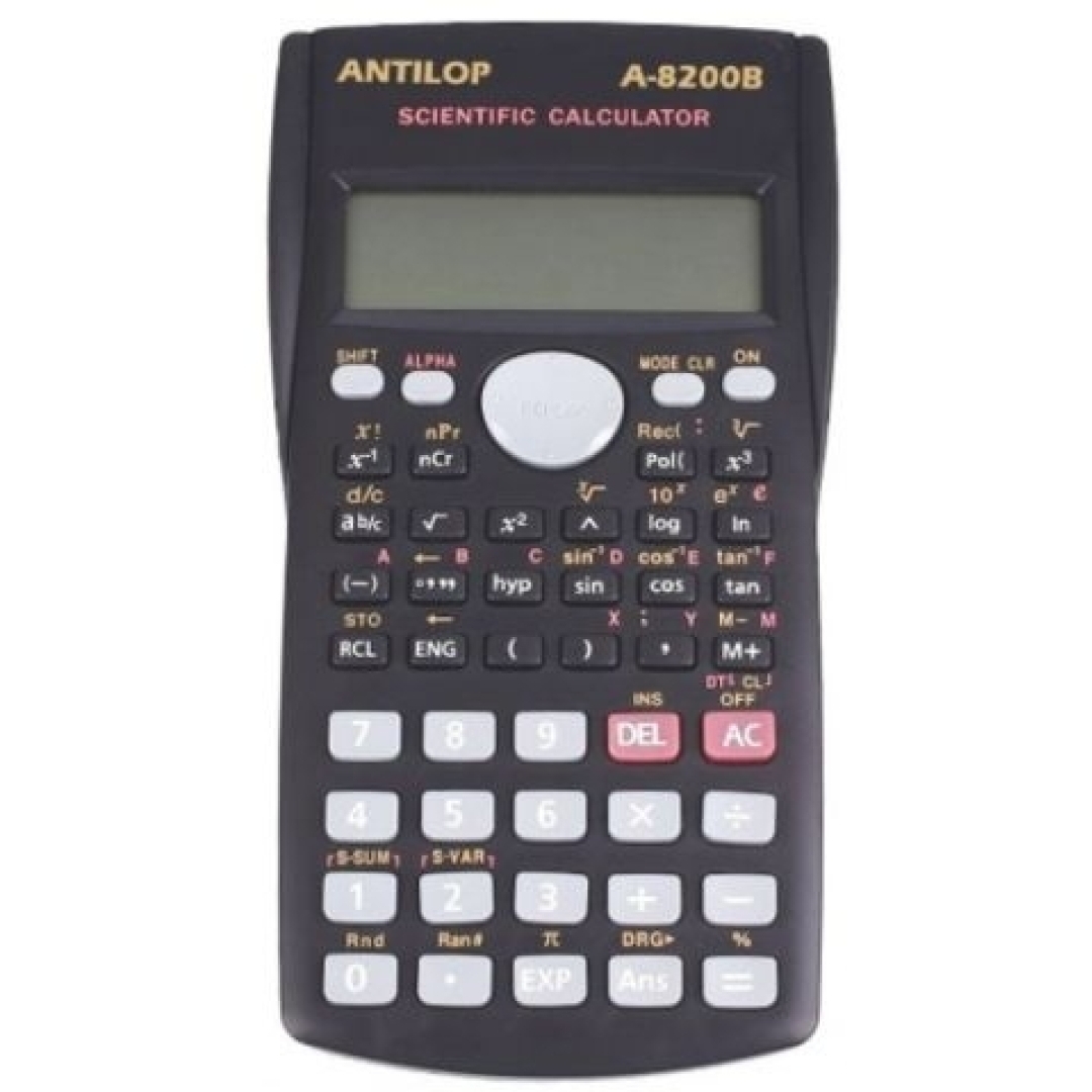 ANTILOP 8200B tudományos számológép. 2 soros kijelző 240 funkcióval fekete (0000674)