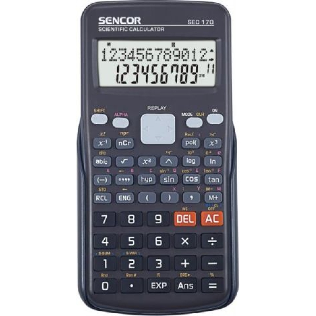 Sencor 170 tudományos számológép. 2 soros kijelző 10 karakter 240 művelettel (0000675)