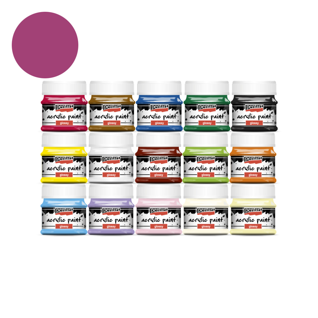 Akrilfesték fényes 50 ml mályva- Pentart (0000912)